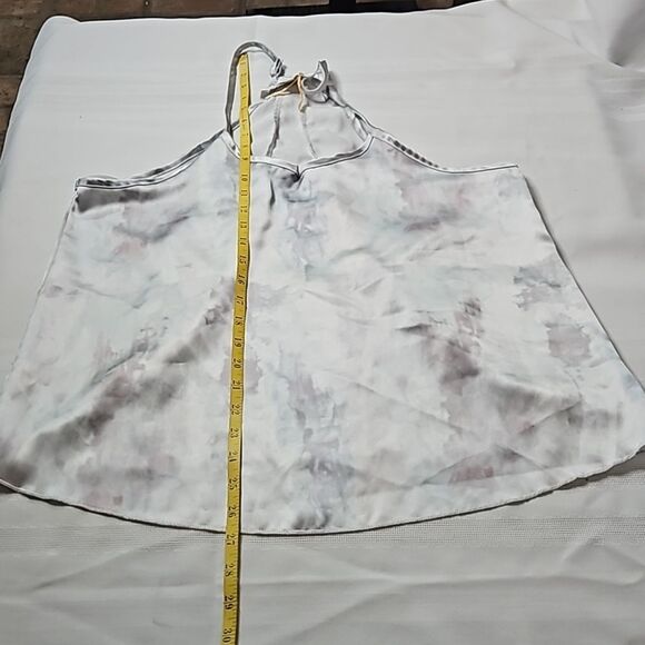 NWT Weeks Weatherly Lauren Cami Satin Silk blend Ruffled Size Medium - Picture 11 of 11